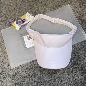 White visor hat